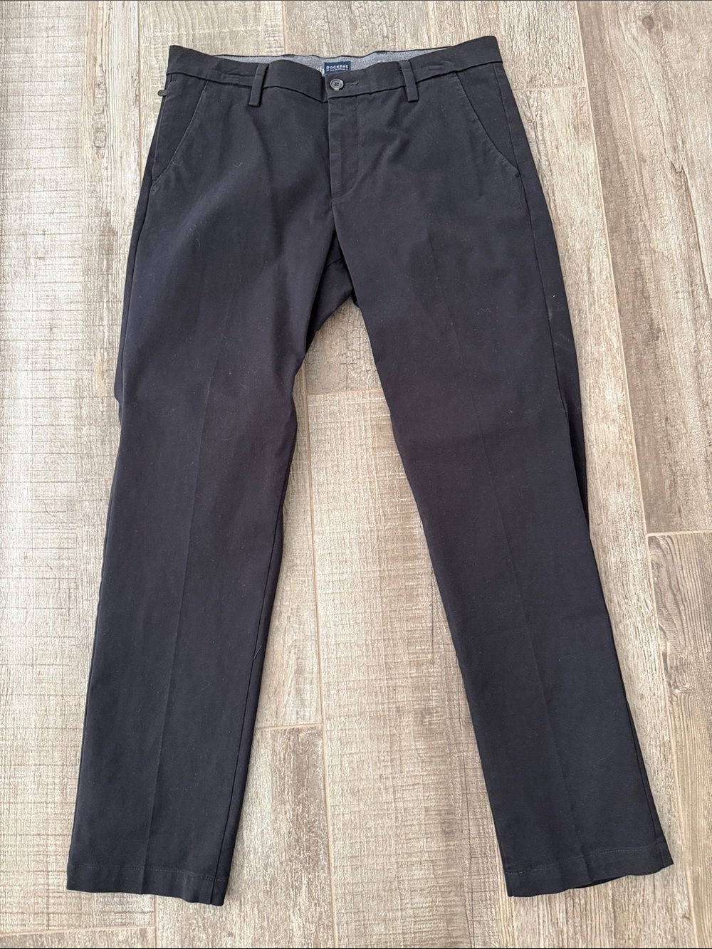 Men's Black DOCKER Dress Pants - Classic SLIM Fit SIZE 34x32